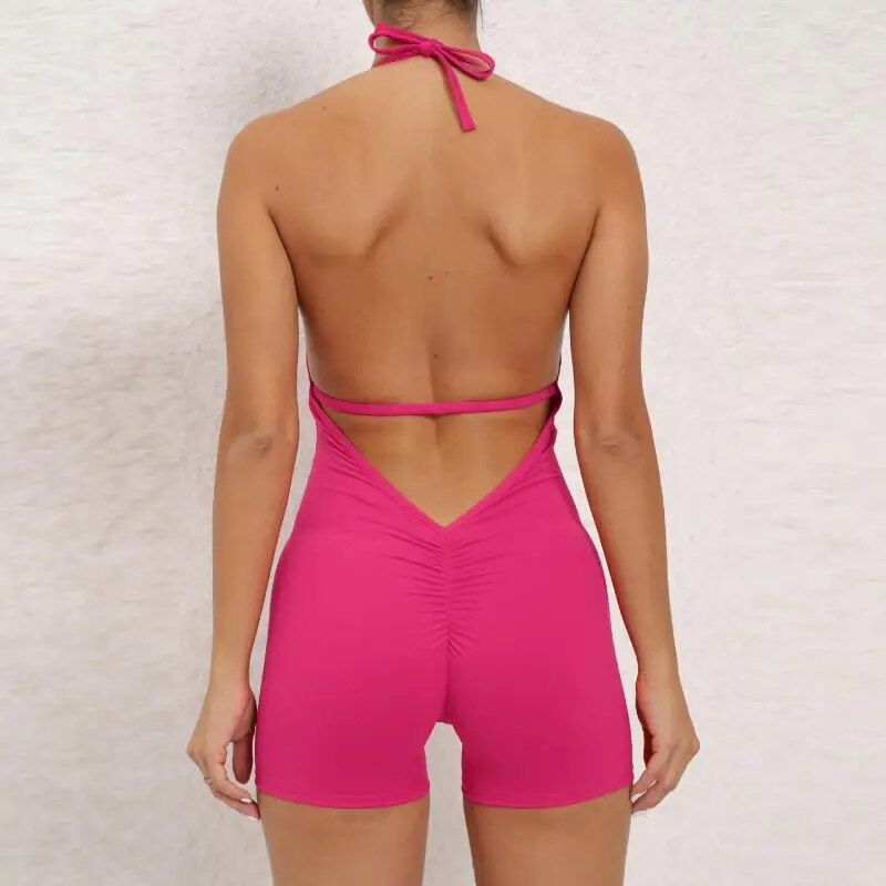 Women V-Back Short Jump Suit