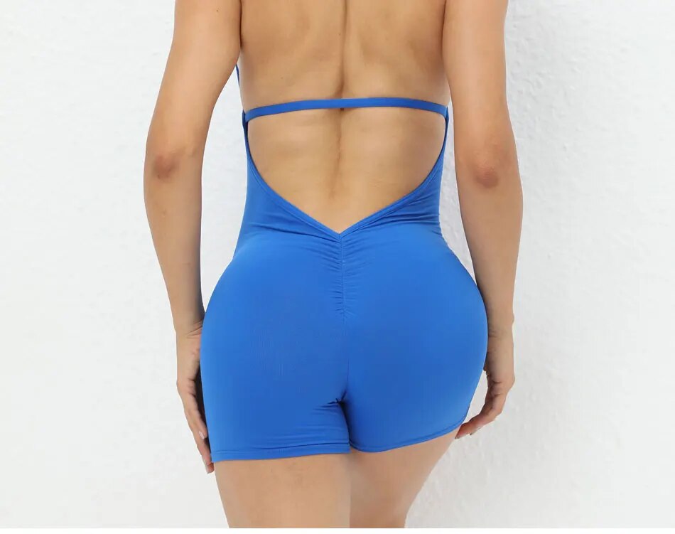 Women V-Back Short Jump Suit