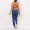 Women Seamless V-Back Long Jump Suit