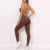 Women Seamless V-Back Long Jump Suit