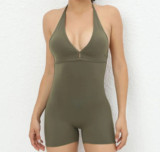 Women V-Back Short Jump Suit