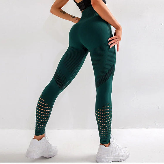 Seamless Hollow Print Leggings