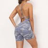 Women Cross Strap Back Short Jump Suit