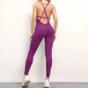 Women Cross Strap Back Long Jump Suit