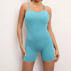 Women Cross Strap Back Short Jump Suit